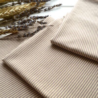 Трикотаж для одягу ляльки смужка коричневий + молочний 1мм Відріз 25*42см TKR181