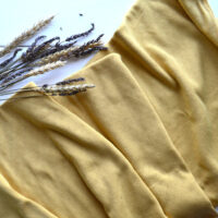 Тонкий трикотаж для білизни ляльці ромбик Гірчиця Відріз 24*45см TKR283