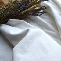 Тонкий трикотаж для білизни ляльці сердечко теплий білий Відріз 37*42см TKR290