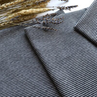 Трикотаж для одягу ляльки сірий + чорний 1мм Відріз 25*42см TKR322