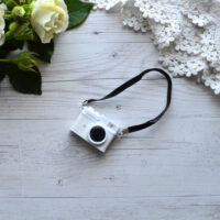 Міні фотоапарат для лялечки білий 4*3см AF26