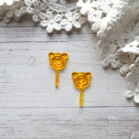 Мініатюра льодяник жовтий  2.5*1.3см AN004