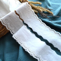 Мереживо на батисті прошва теплий білий ширина 7 см MPR111