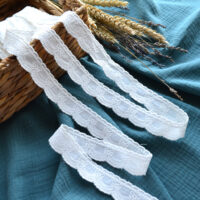 Мереживо на батисті прошва для шиття теплий білий 2.5см MPR64