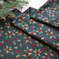 Штучна бавовна гостролист на зеленому 36*50смTKC018