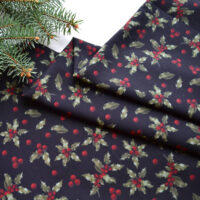 Штучна бавовна гостролист на темно-синьому 36*50см TKC023