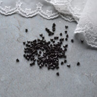 Люверси для взуття ляльки 1мм чорне срібло в наборі 100шт L011-1