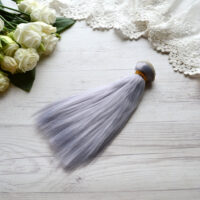 Волосся для ляльки сіро-блакитне 15см SH051