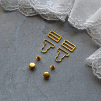 Застібка для підтяжок золото 1пара 12мм хольнітен 7мм FP044