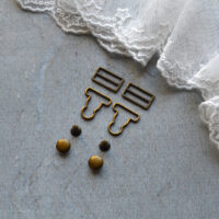 Застібка для підтяжок бронза 1 пара 12мм хольнітен 7мм FP045