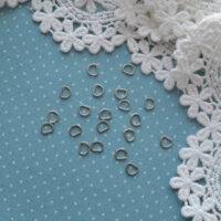 Півкільце для лялькового одягу срібло 5мм за 4шт FR002
