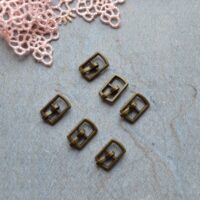 Пряжка для лялькового одягу 6*10мм бронза 4шт MF062