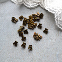 Міні Ґудзики Ведмежатко бронза 7мм 10шт B344