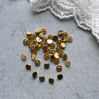Міні Ґудзик на ніжці плоский золото 5мм 10шт B347