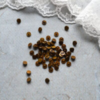 Міні Ґудзик на ніжці плоский бронза 5мм 10шт B349