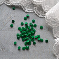Міні Ґудзик на ніжці плоский зелений 5мм 10шт B355