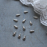 Імітація замочка на сумочку 9*5,5мм срібло 2шт FR034