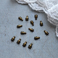 Імітація замочка на сумочку 9*5,5мм бронза 2шт FR035