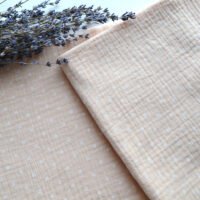 Муслін тоненька жата бавовна бежева в горошок Відріз 34*25см MUS109