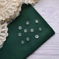 Кнопка пришивна для лялькового одягу прозора 4мм 5шт FK005
