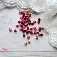 Люверси для взуття ляльки 2 мм малиновий 20шт L219