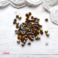 Люверси для взуття ляльки 2 мм сірий 20шт L221