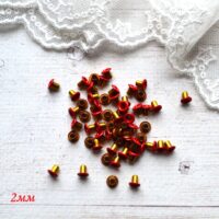 Люверси для взуття ляльки 2 мм червоний 20шт L223