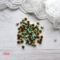 Люверси для взуття ляльки 2 мм м’ятний 20шт L226