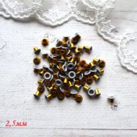 Люверси для взуття ляльки 2.5 мм сірий 20шт L232