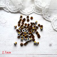 Люверси для взуття ляльки 2.5 мм білий 20шт L233