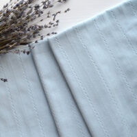 Батист із вишивкою блакитний Відріз 24*36см TKB023