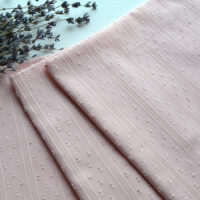 Батист із вишивкою світло-рожевий Відріз 25*36см TKB052