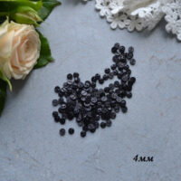 Міні Ґудзики акрилові чорні 20шт 4мм BA003