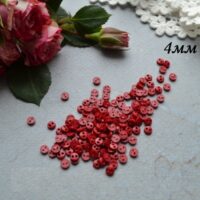 Міні Ґудзики акрилові червоні 20шт 4мм BA006