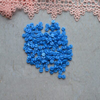 Міні Ґудзики акрилові сині 20шт 4мм BA009