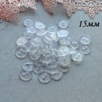 Ґудзики прозорі для пришивання ручок і ніжок ляльки 15мм BP003