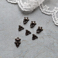 Міні замочок застібка для валізи сумочки 9*14.4мм Чорне Срібло FR045