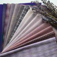 Набір японської фактурної бавовни фіолетові кольори 15 відрізів 24*35см TKS002