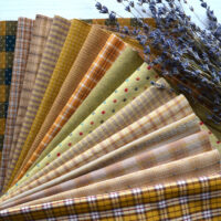 Набір японської фактурної бавовни жовті кольори 15 відрізів 24*35см TKS004