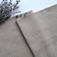 Японська фактурна бавовна світло коричнева в крапочку  Відріз 24*35см TKY001