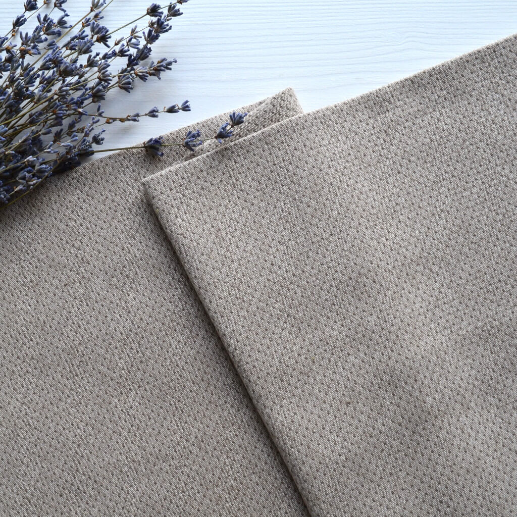 Японська фактурна бавовна світло коричнева в крапочку Відріз 24*35см TKY001 • tky001 Японська фактурна бавовна світло коричнева в крапочку Відріз 24*35см TKY001