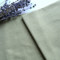 Японська фактурна бавовна світло зелена в крапочку  Відріз 24*35см TKY002