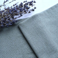 Японська фактурна бавовна бірюзова в крапочку Відріз 24*35см TKY004