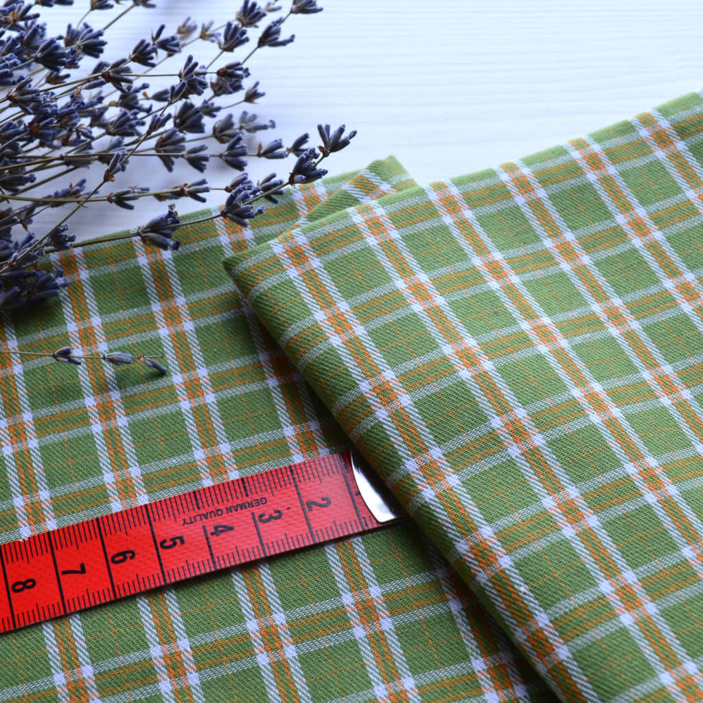 Японська фактурна бавовна зелена клітинка Відріз 24*35см TKY013 • tky013 1 Японська фактурна бавовна зелена клітинка Відріз 24*35см TKY013 - Зображення 2
