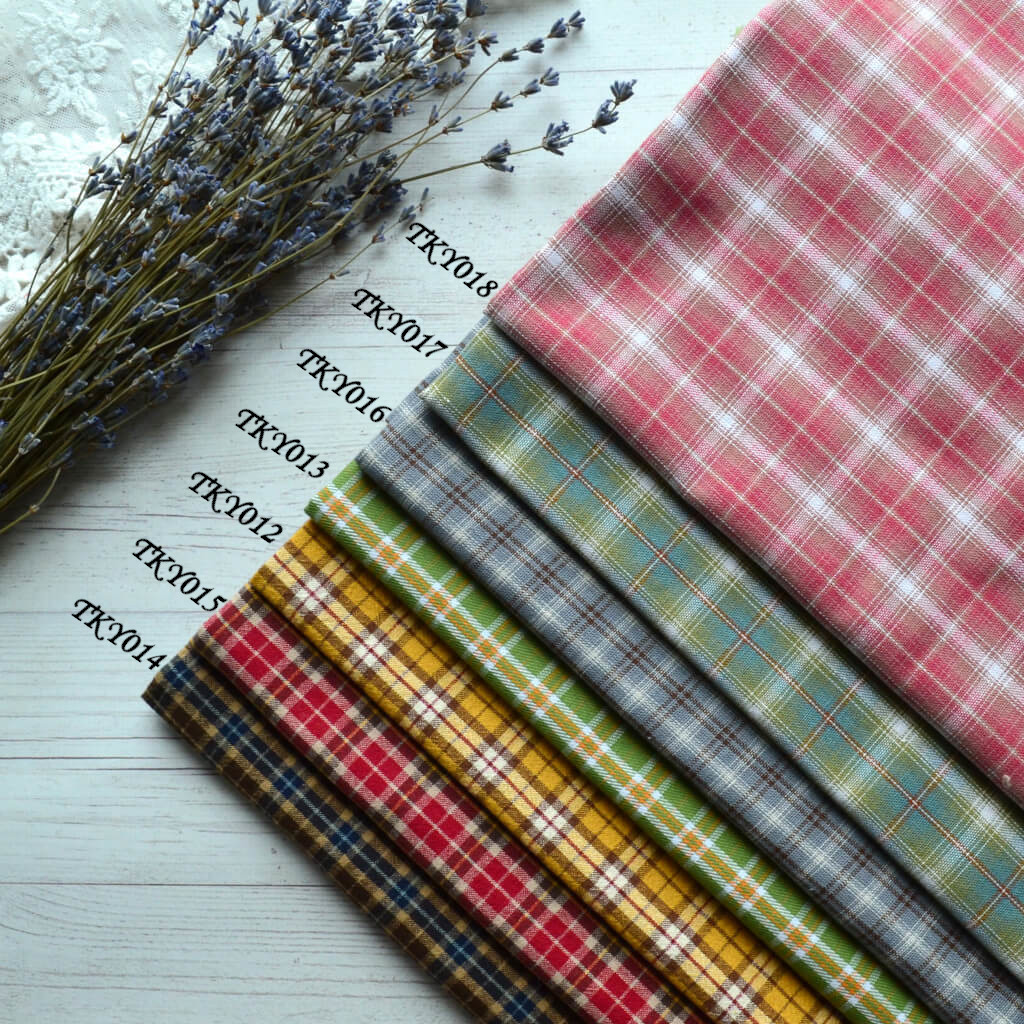 Японська фактурна бавовна зелена клітинка Відріз 24*35см TKY013 • tky014 2 Японська фактурна бавовна зелена клітинка Відріз 24*35см TKY013 - Зображення 3