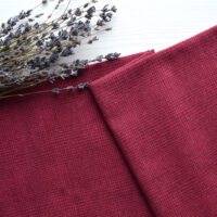 Японська фактурна бавовна малинова в клітинку Відріз 24*35см TKY039