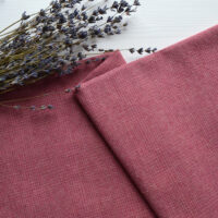 Японська фактурна бавовна рожева в клітинку Відріз 24*35см TKY040