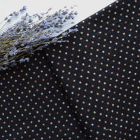 Японська фактурна бавовна темно коричнева в квадратики Відріз 24*35см TKY045