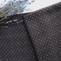 Японська фактурна бавовна коричнева в квадратики Відріз 24*35см TKY046