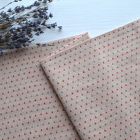 Японська фактурна бавовна в горошок рожева Відріз 24*35см TKY107